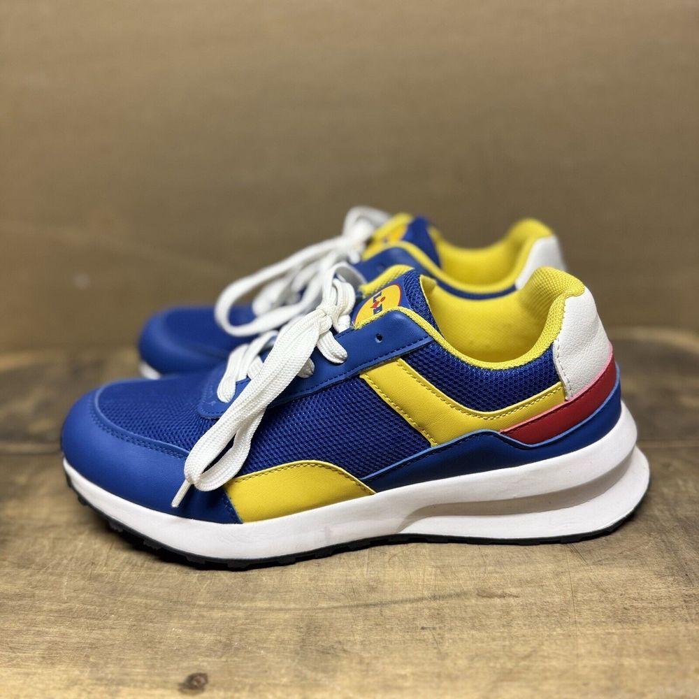 ESMARA LIVERGY Lidl Sneaker Limited Edition Blue‎ Yellow Sz 7/38 Vintage Look